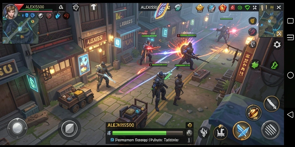 Tampilan gameplay ALEXIS500 yang menarik dan penuh strategi.