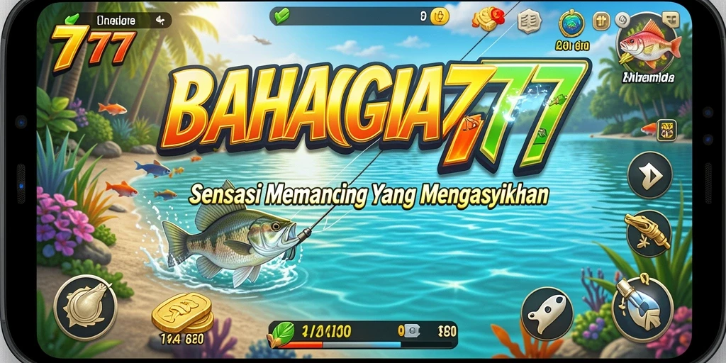 Screenshot gameplay BAHAGIA777 dengan suasana memancing yang menawan.
