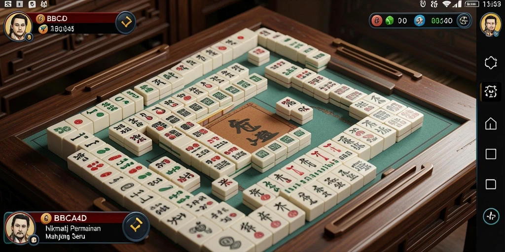 Tampilan gameplay BBCA4D yang memikat dalam permainan Mahjong.