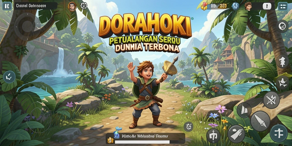 Gameplay DORAHOKI menunjukkan eksplorasi dunia yang menakjubkan.