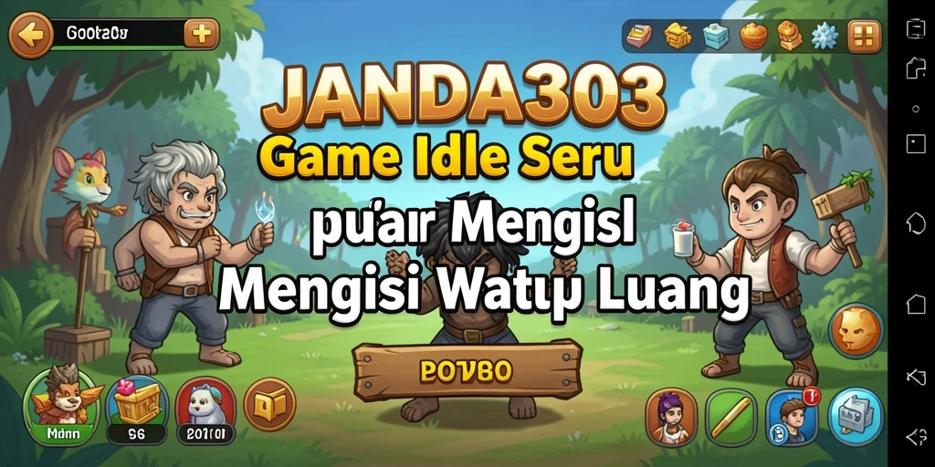 Tangkapan layar gameplay JANDA303 menampilkan visual yang menarik dan karakter yang unik.