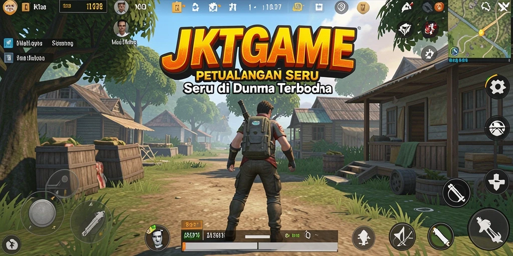 Screenshot menampilkan pemain menjelajahi dunia terbuka yang luas.