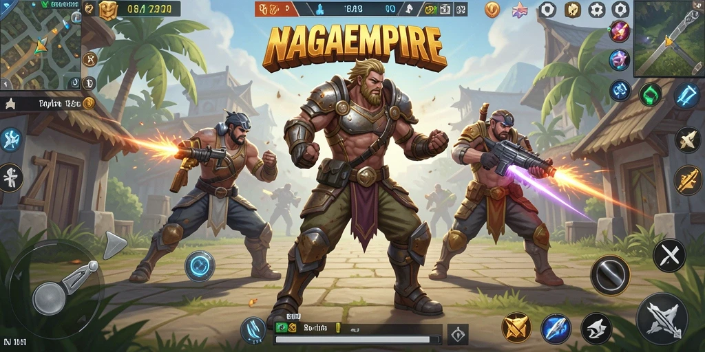 Tampilan gameplay seru di NAGAEMPIRE yang penuh aksi.