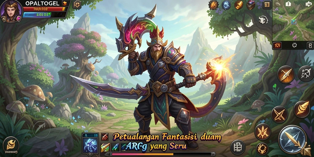 Tampilan gameplay menakjubkan dari OPALTOGEL dengan pertempuran seru.