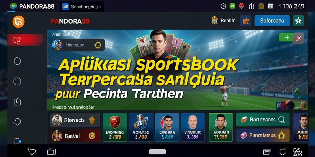Tampilan antarmuka aplikasi PANDORA88 saat melakukan taruhan olahraga.