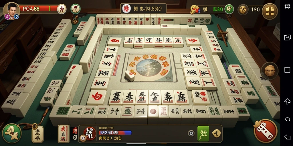Tampilan gameplay POA88 yang seru dan kompetitif dalam Mahjong.