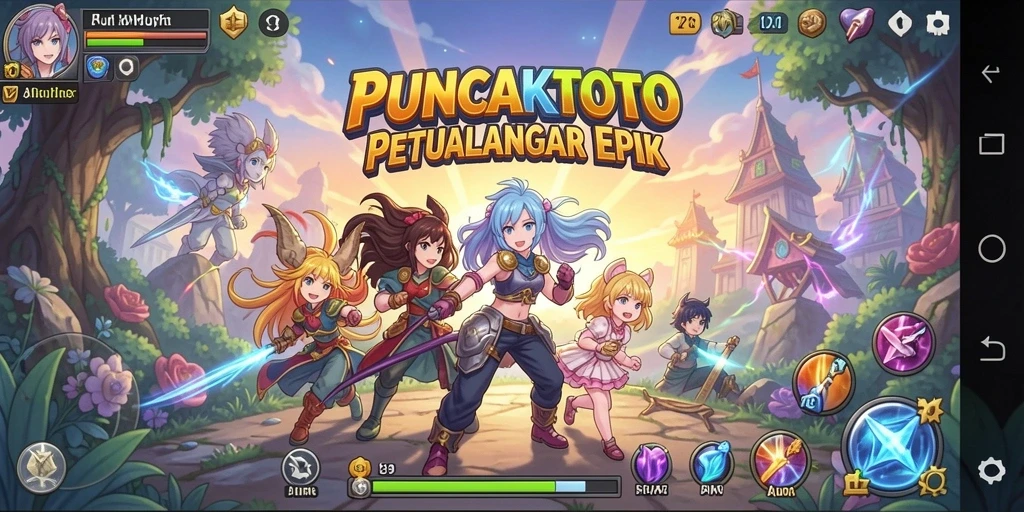 Screenshot dari gameplay PUNCAKTOTO yang penuh warna dan menarik.