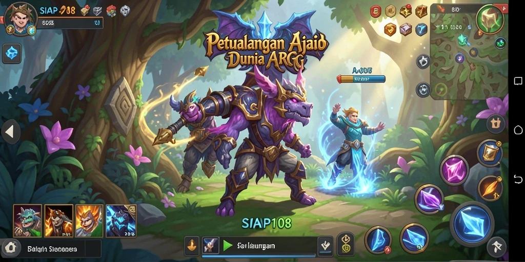 Tangkapan layar menampilkan aksi seru dalam gameplay ARPG SIAP108.