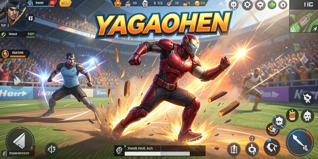 Screenshot gameplay YAGAOHEN menampilkan aksi olahraga yang seru.